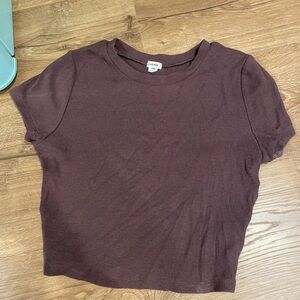 Garage brown short sleeve top size small